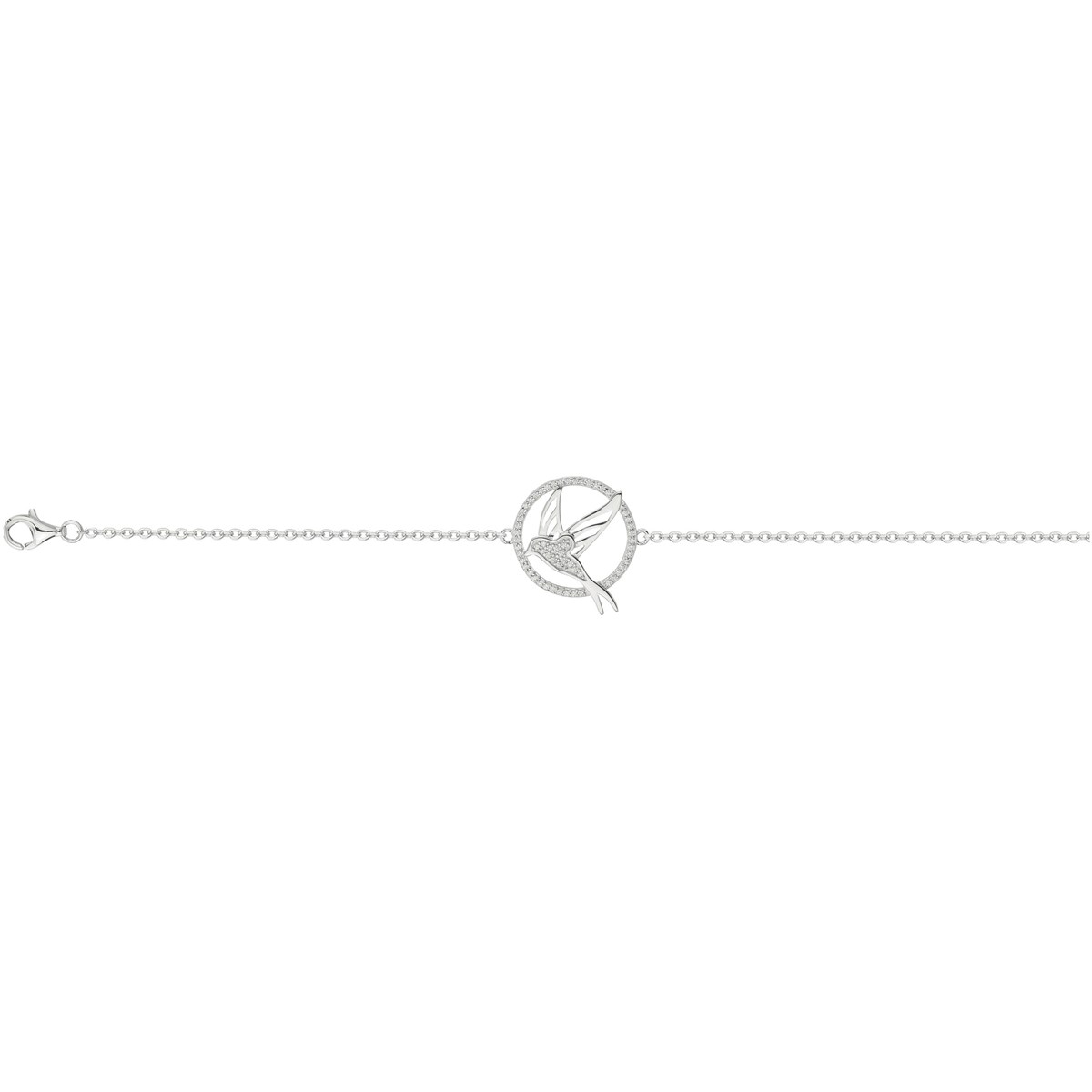Bracelet en Argent avec oxyde de zirconium blanc