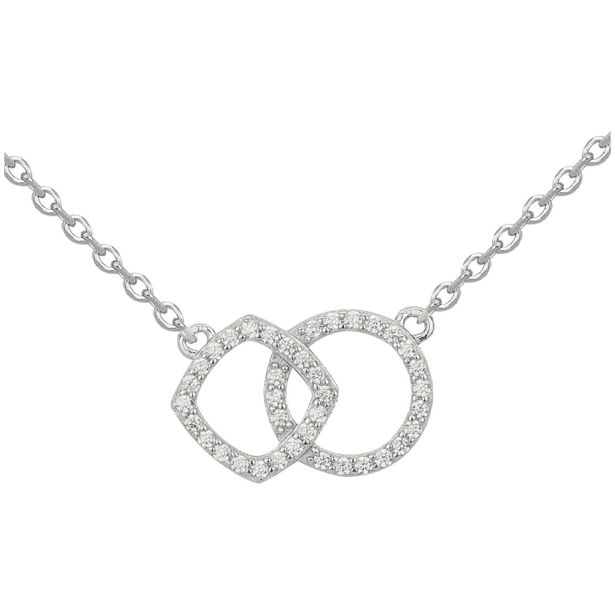 Collier en Argent avec oxyde de zirconium blanc