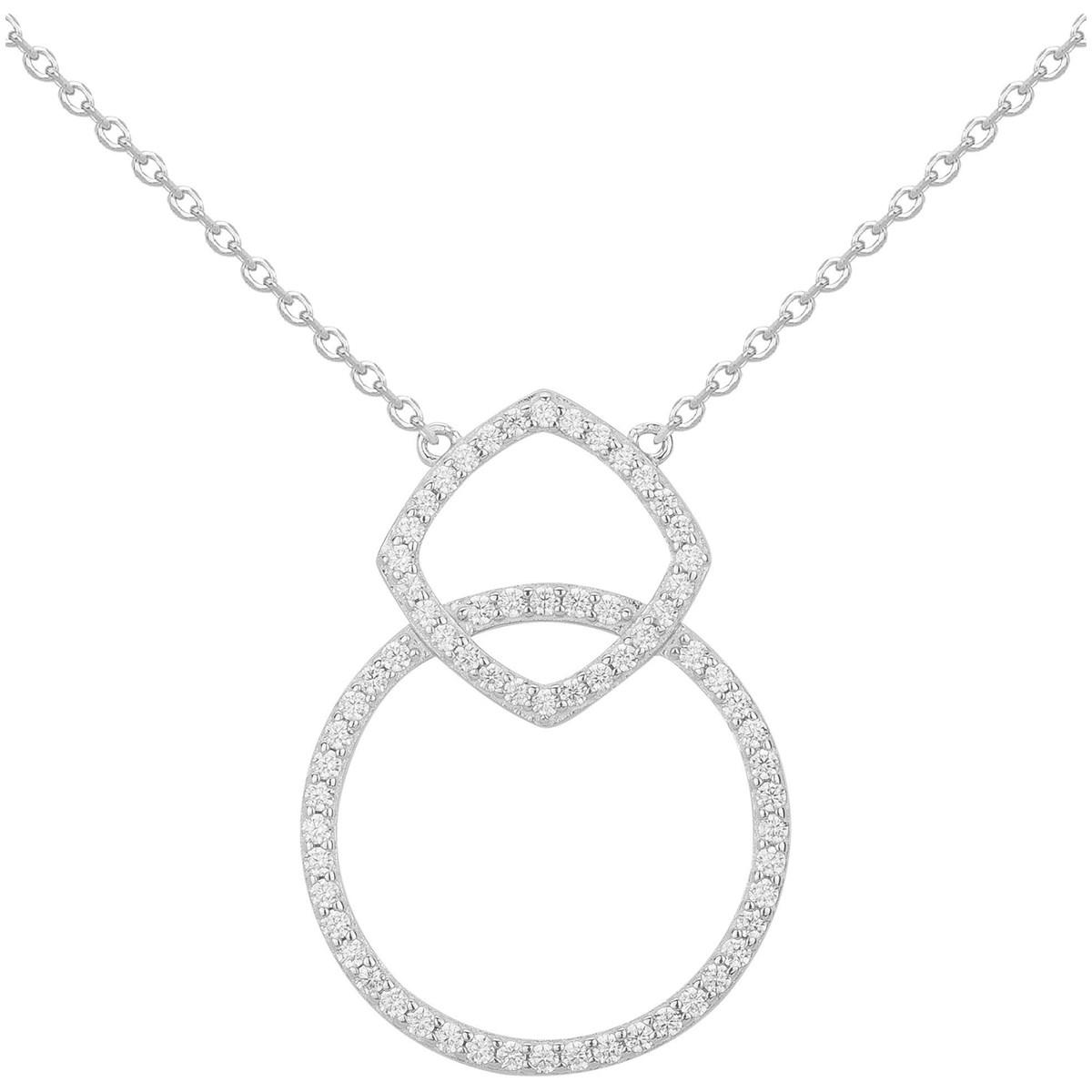 Collier en Argent avec oxyde de zirconium blanc