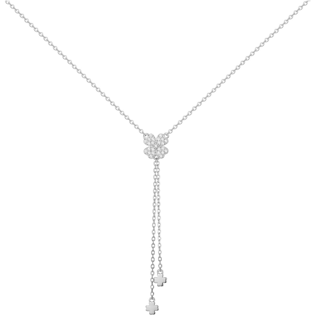 Collier en Argent avec oxyde de zirconium blanc