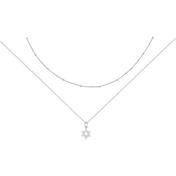 Collier en Argent avec oxyde de zirconium blanc