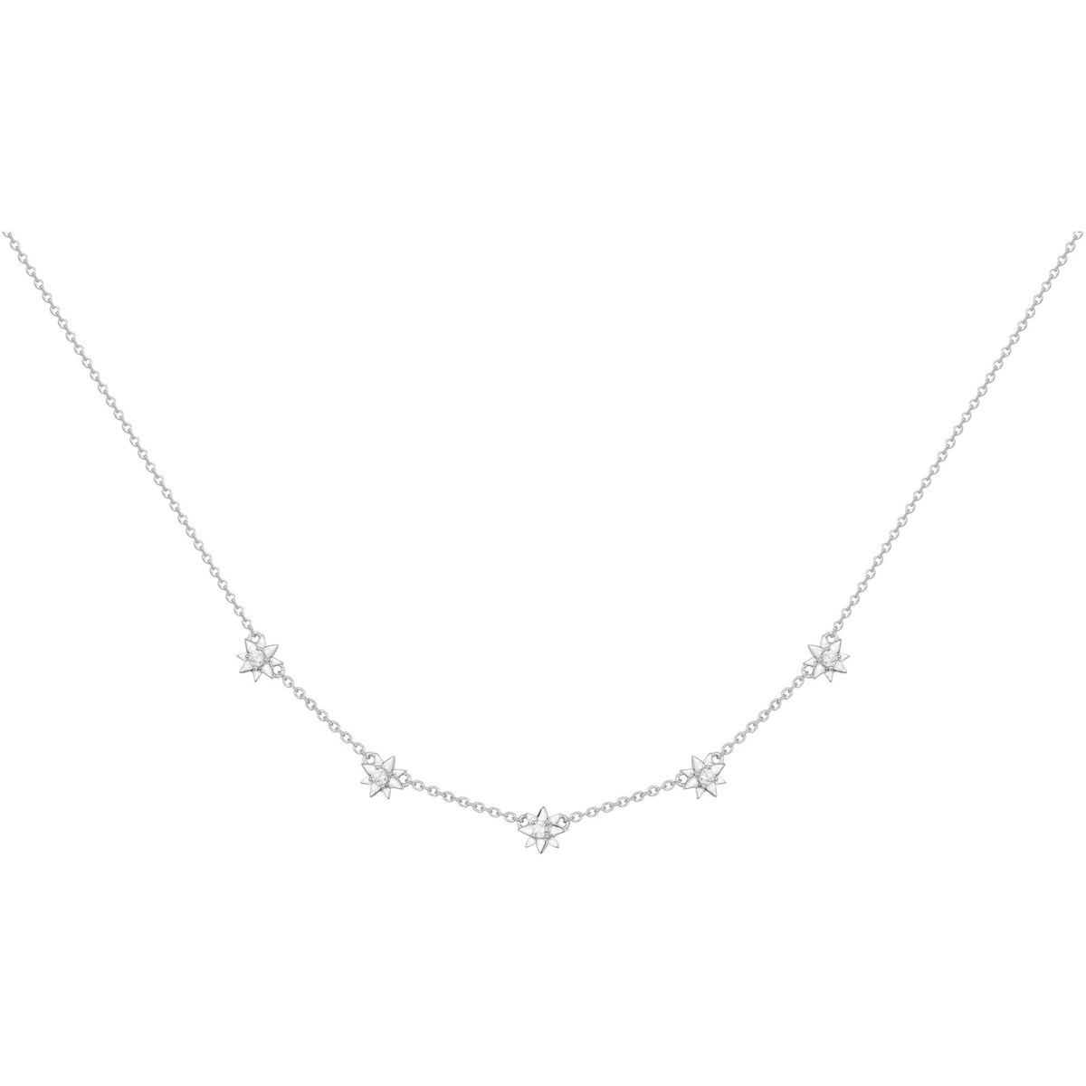Collier en Argent avec oxyde de zirconium blanc