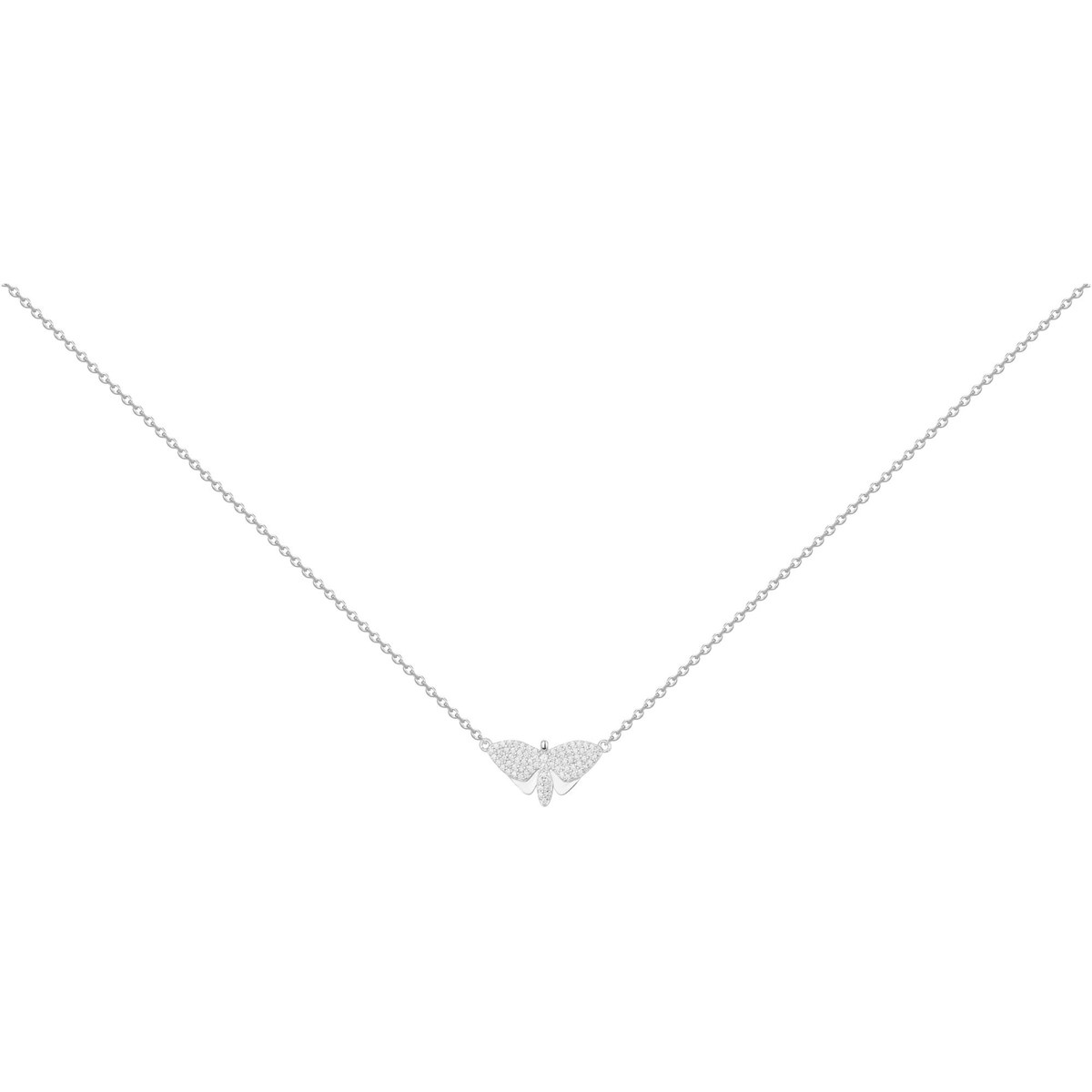 Collier en Argent avec oxyde de zirconium blanc