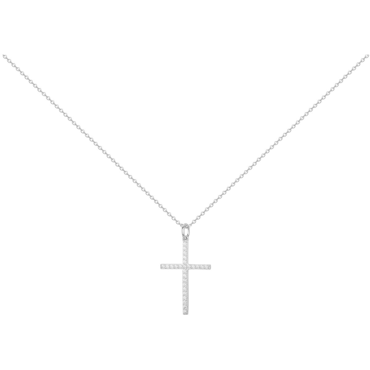 Collier en Argent avec oxyde de zirconium blanc