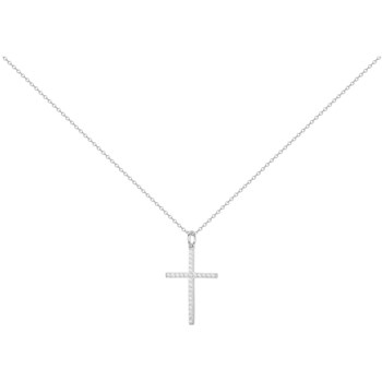 Collier en Argent avec oxyde de zirconium blanc