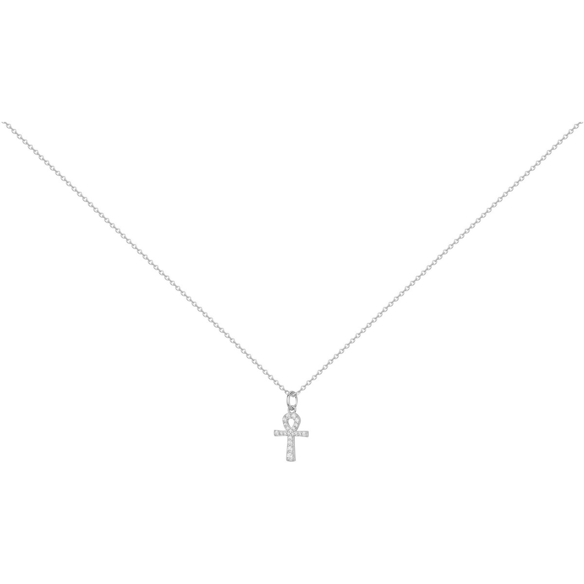 Collier en Argent avec oxyde de zirconium blanc