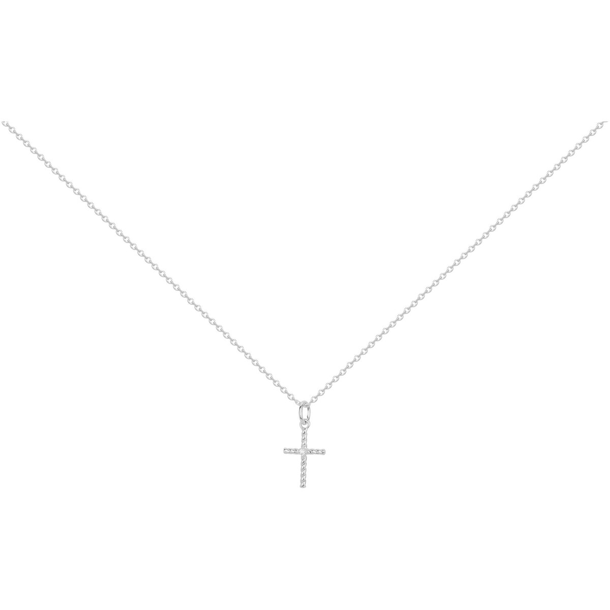 Collier en Argent avec oxyde de zirconium blanc
