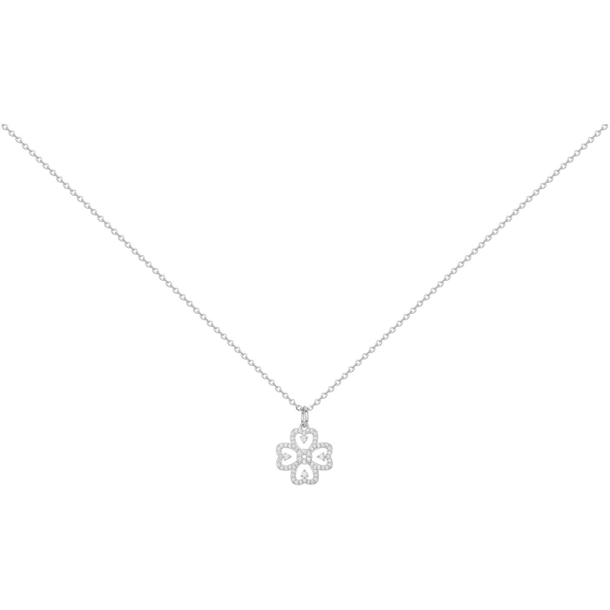 Collier en Argent avec oxyde de zirconium blanc