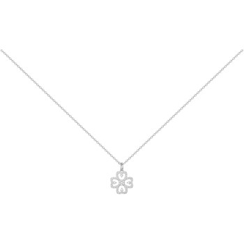 Collier en Argent avec oxyde de zirconium blanc