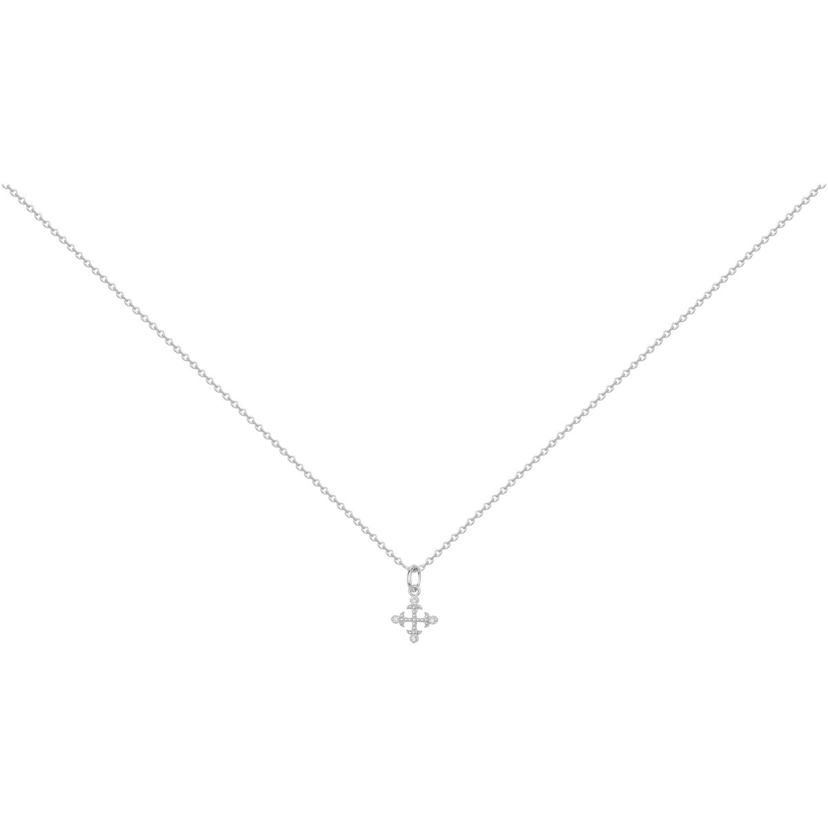 Collier en Argent avec oxyde de zirconium blanc