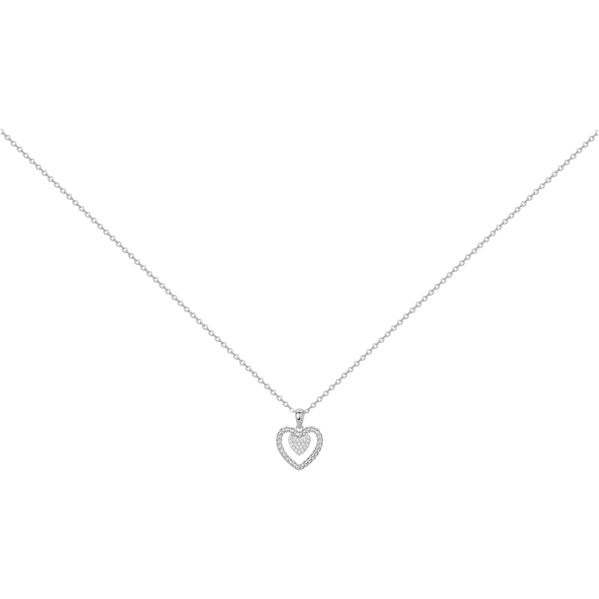 Collier en Argent avec oxyde de zirconium blanc