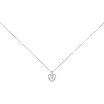 Collier en Argent avec oxyde de zirconium blanc
