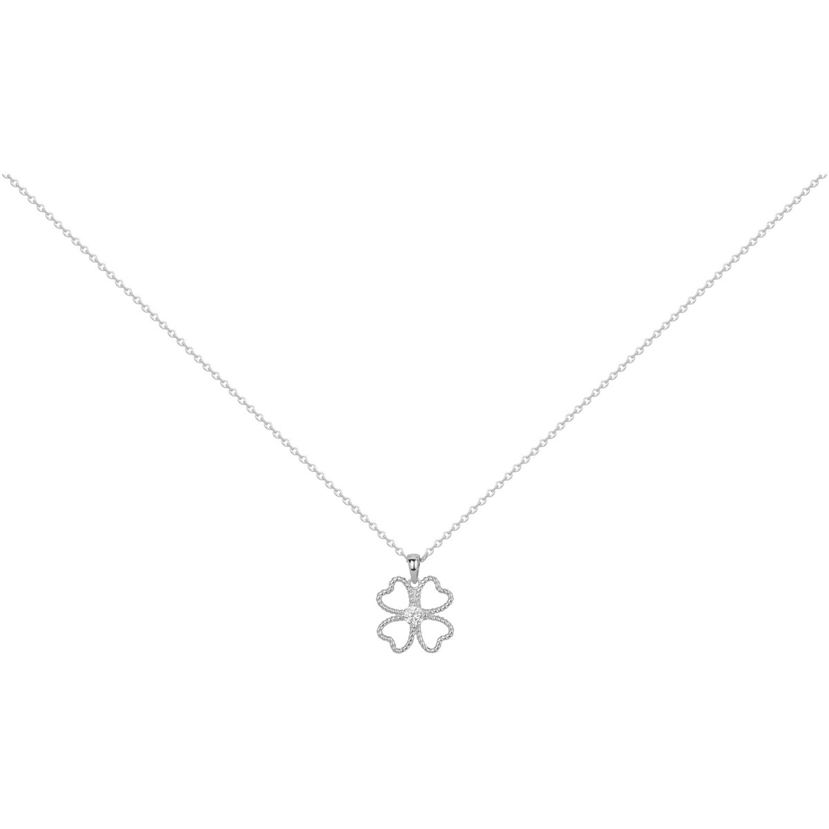 Collier en Argent avec oxyde de zirconium blanc