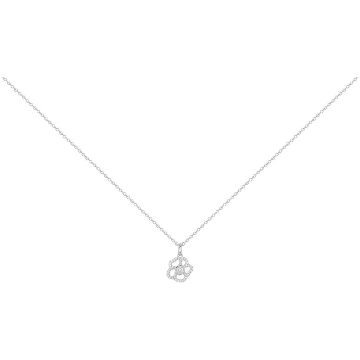 Collier en Argent avec oxyde de zirconium blanc