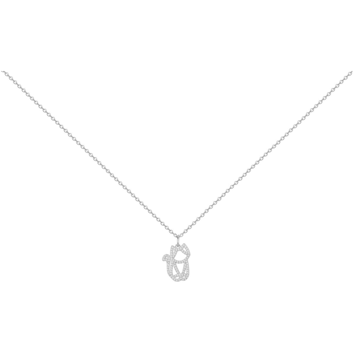 Collier en Argent avec oxyde de zirconium blanc