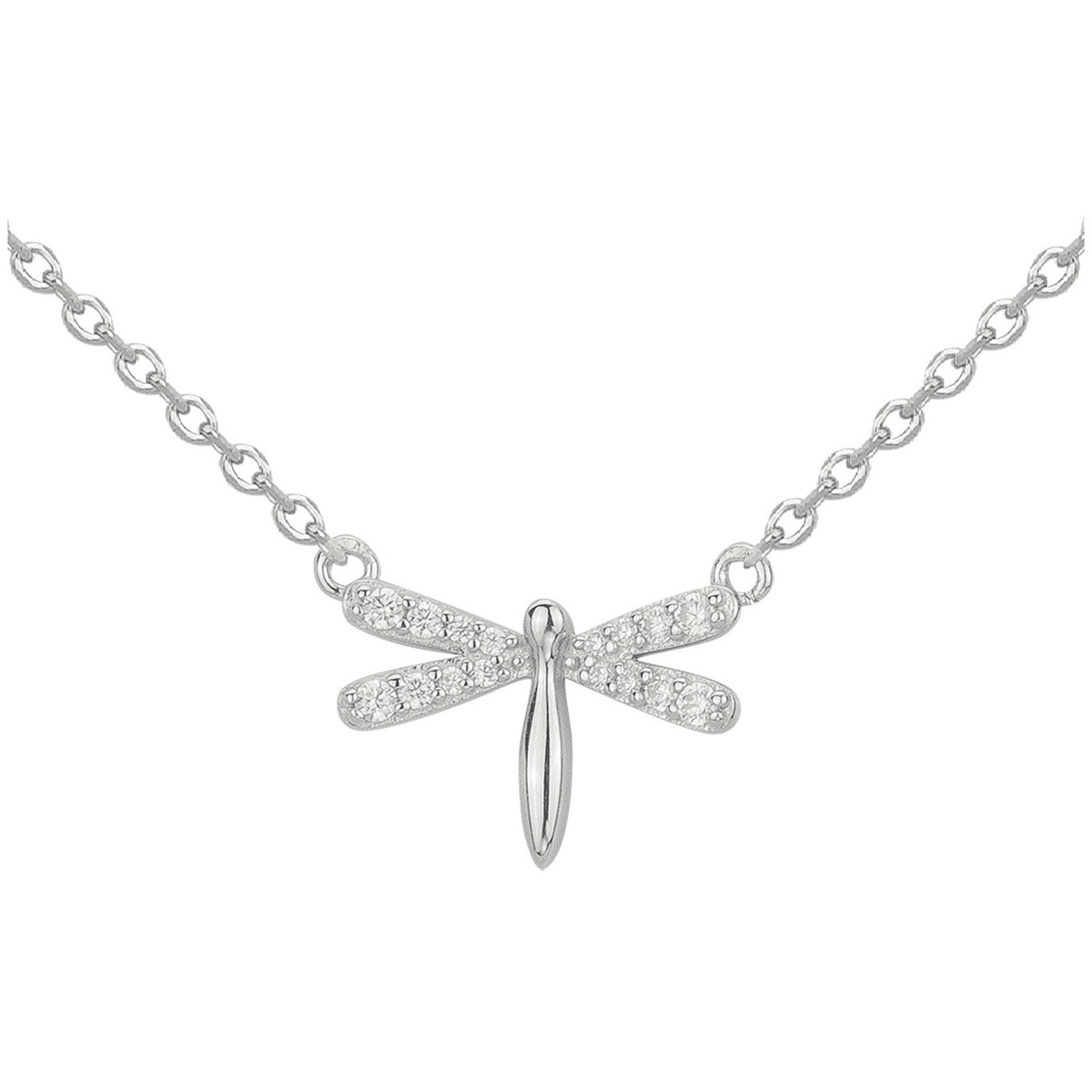 Collier en Argent avec oxyde de zirconium blanc