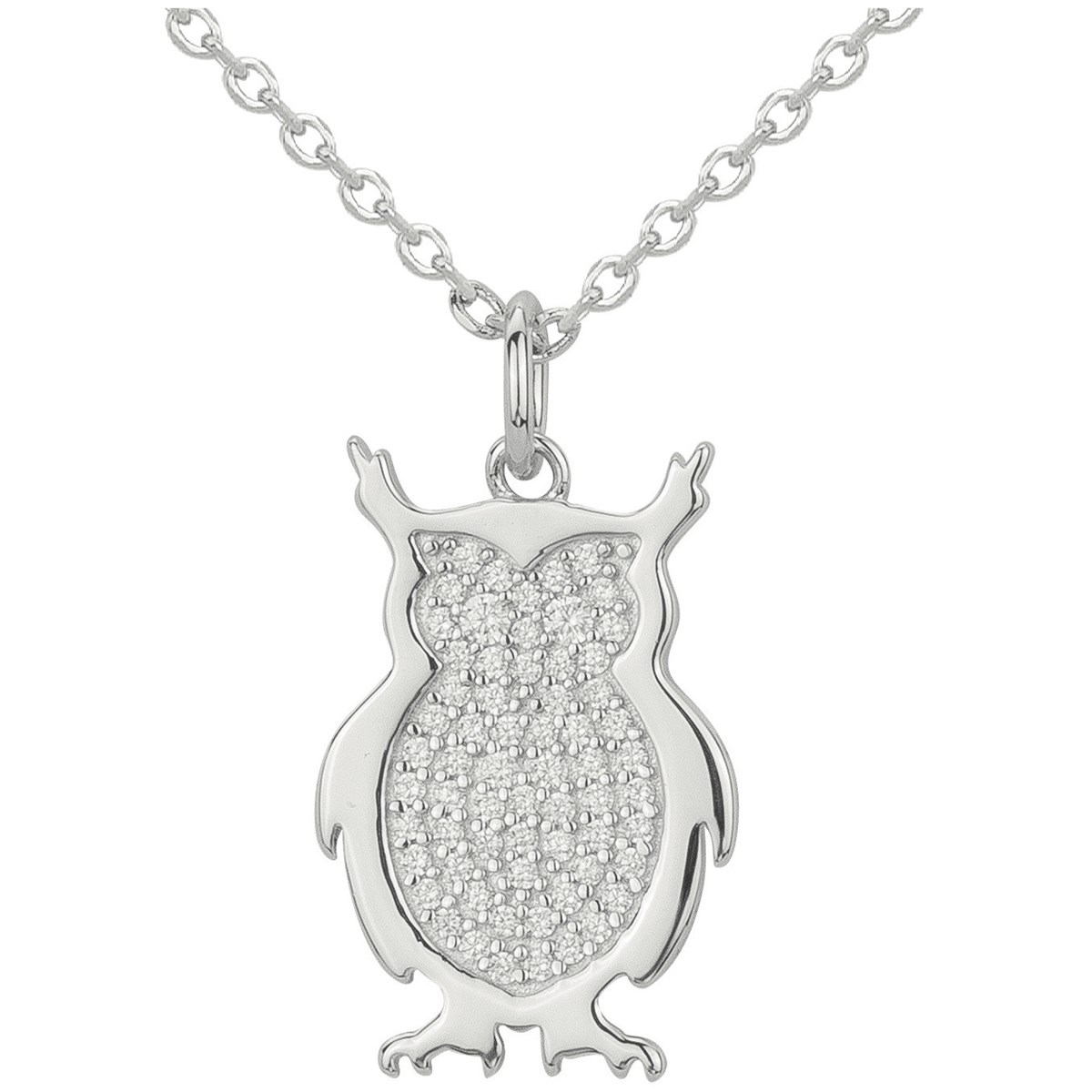 Collier en Argent avec oxyde de zirconium blanc