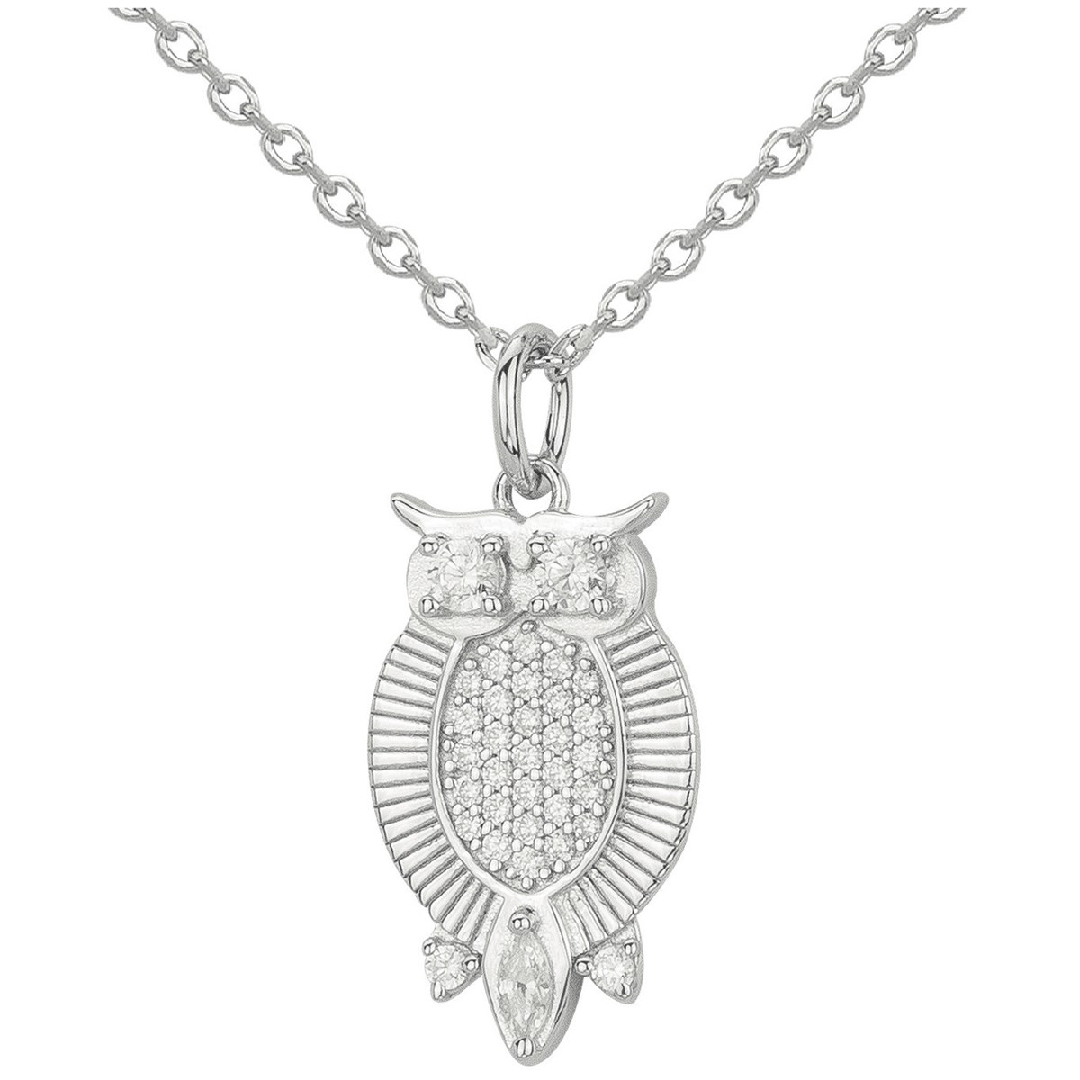 Collier en Argent avec oxyde de zirconium blanc