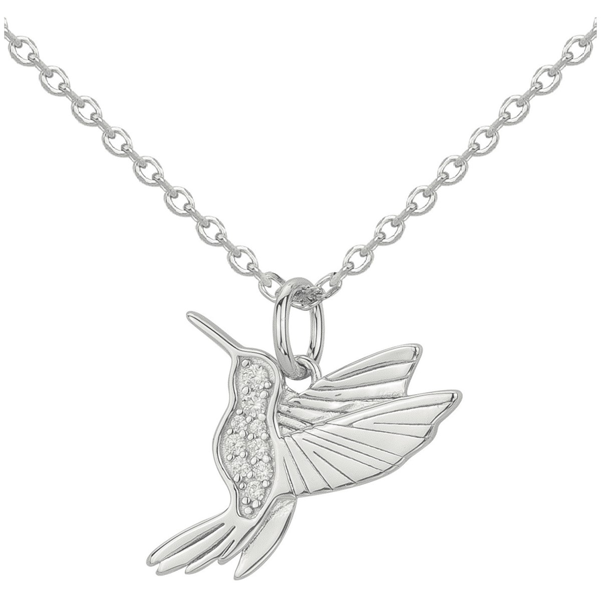 Collier en Argent avec oxyde de zirconium blanc