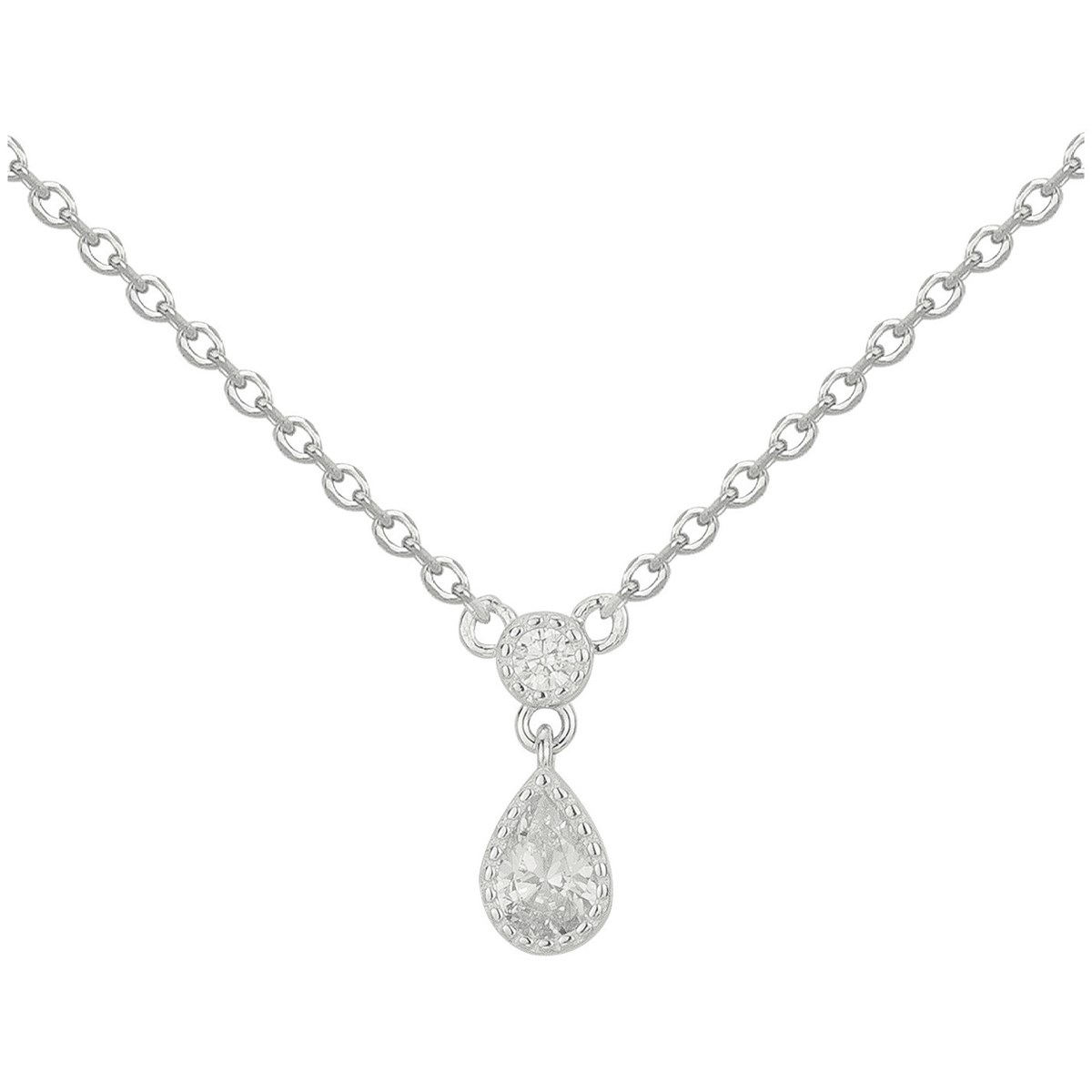 Collier en Argent avec oxyde de zirconium blanc