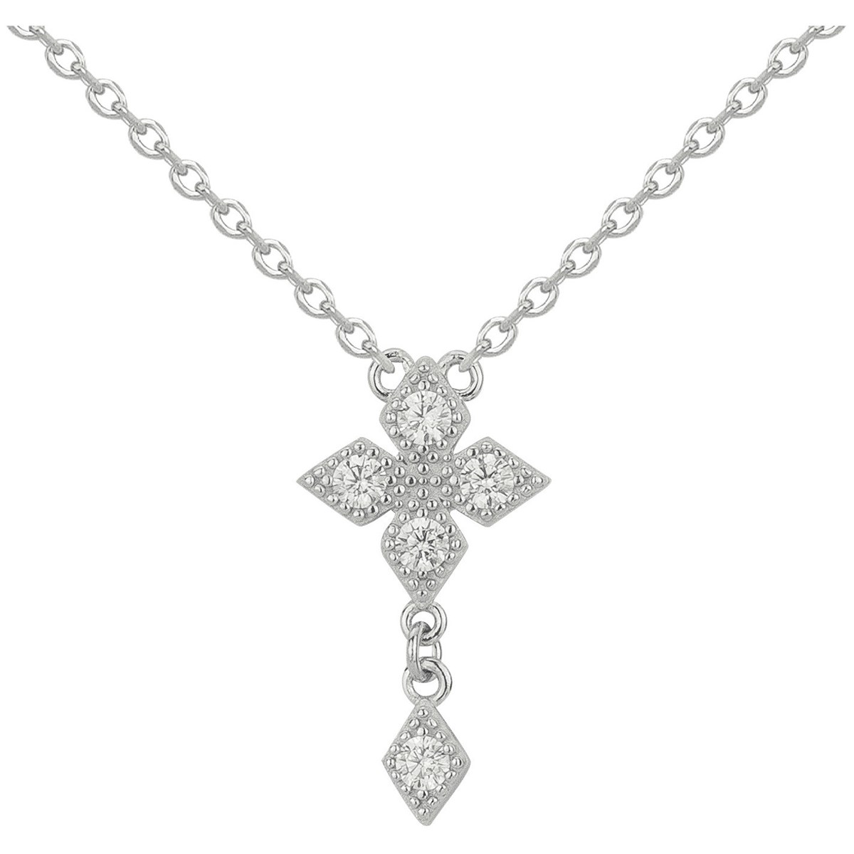 Collier en Argent avec oxyde de zirconium blanc