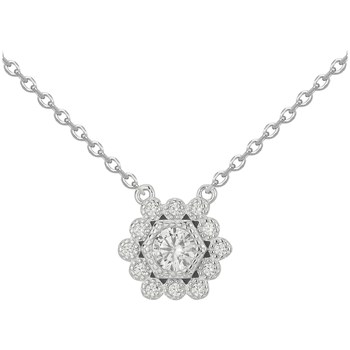 Collier en Argent avec oxyde de zirconium blanc