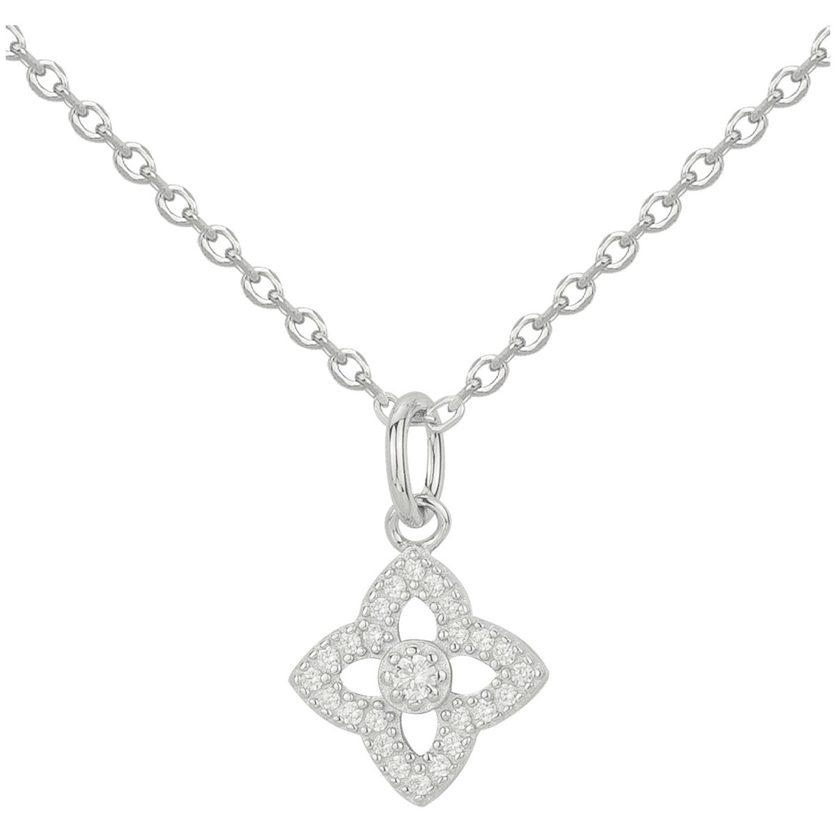 Collier en Argent avec oxyde de zirconium blanc