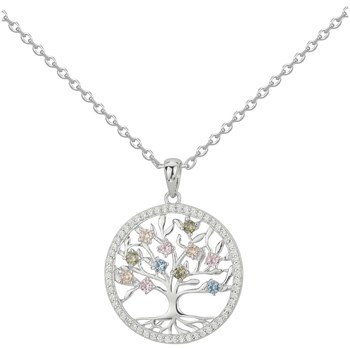Collier en Argent avec oxyde de zirconium multicolore