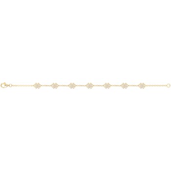 Bracelet en Plaqué Or avec oxyde de zirconium blanc