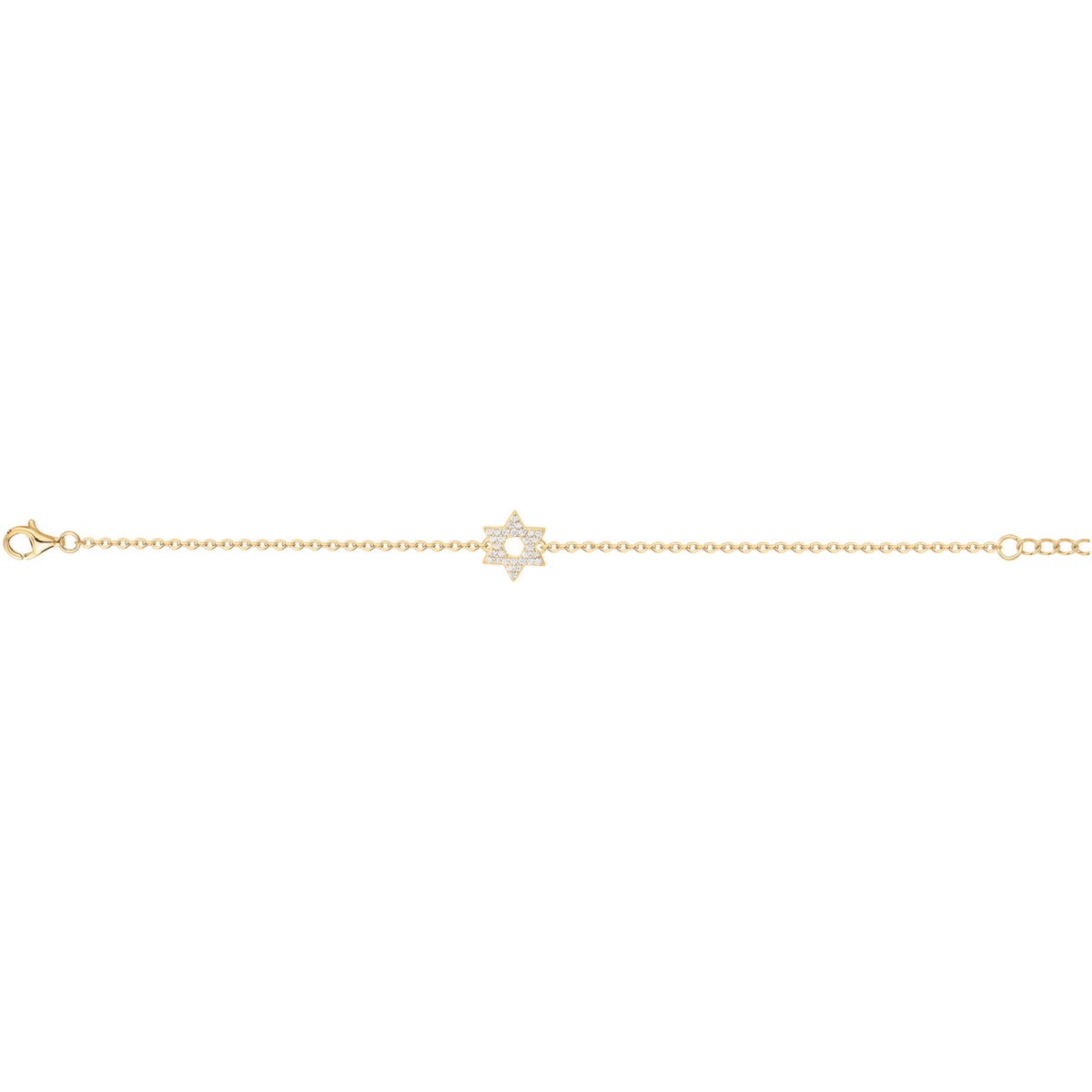 Bracelet en Plaqué Or avec oxyde de zirconium blanc