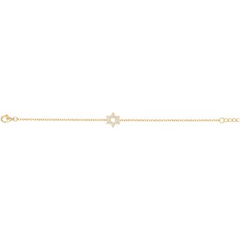 Bracelet en Plaqué Or avec oxyde de zirconium blanc