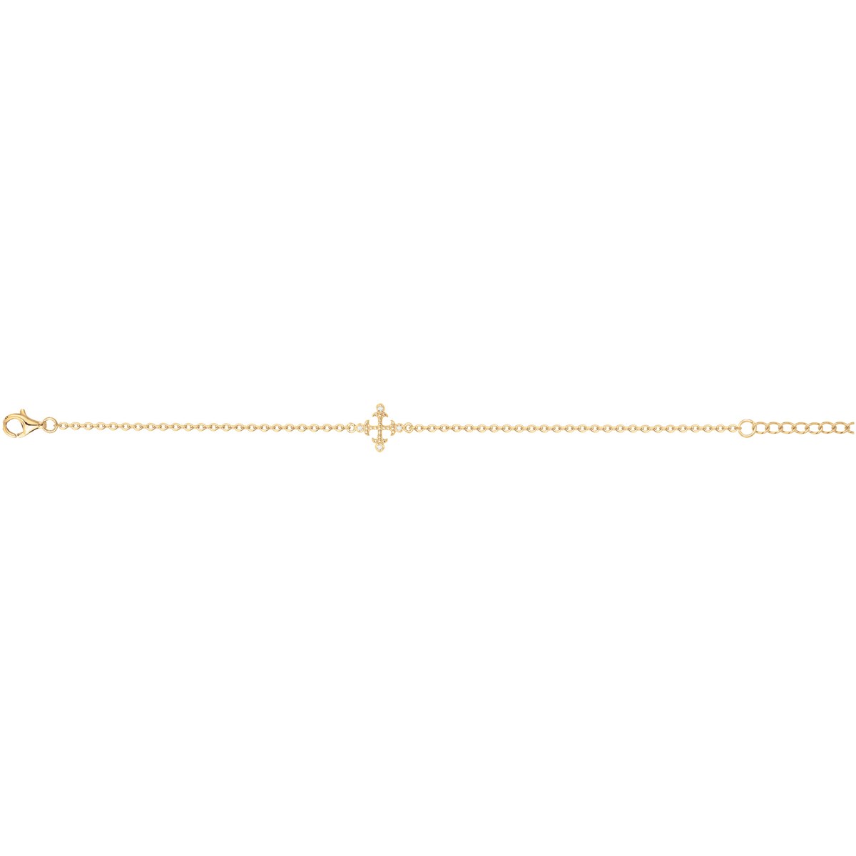 Bracelet en Plaqué Or avec oxyde de zirconium blanc
