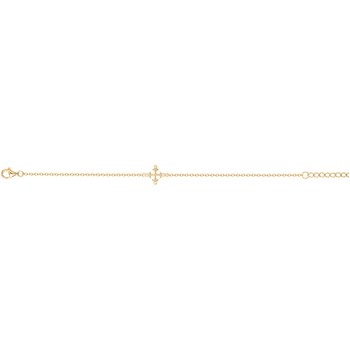 Bracelet en Plaqué Or avec oxyde de zirconium blanc