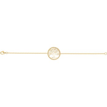 Bracelet en Plaqué Or avec oxyde de zirconium blanc