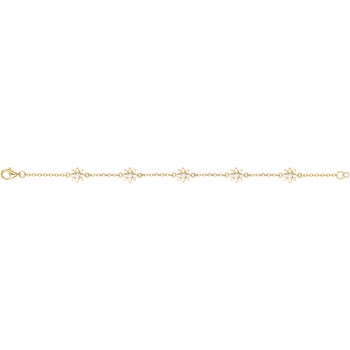 Bracelet en Plaqué Or avec oxyde de zirconium blanc