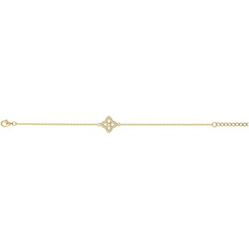 Bracelet en Plaqué Or avec oxyde de zirconium blanc