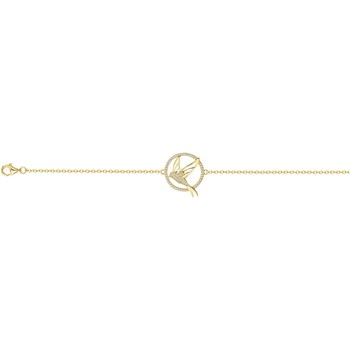 Bracelet en Plaqué Or avec oxyde de zirconium blanc
