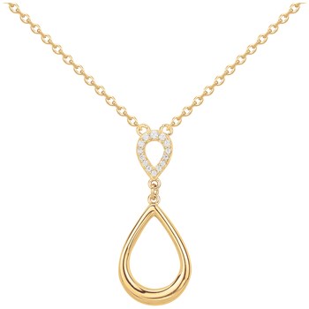 Collier en Plaqué Or avec oxyde de zirconium blanc