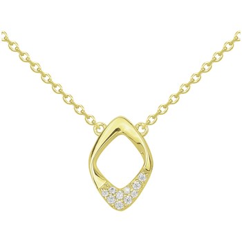Collier en Plaqué Or avec oxyde de zirconium blanc