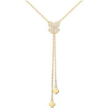 Collier en Plaqué Or avec oxyde de zirconium blanc