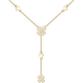Collier en Plaqué Or avec oxyde de zirconium blanc