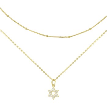 Collier en Plaqué Or avec oxyde de zirconium blanc