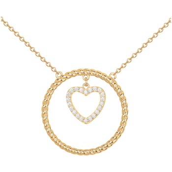 Collier en Plaqué Or avec oxyde de zirconium blanc