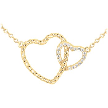Collier en Plaqué Or avec oxyde de zirconium blanc