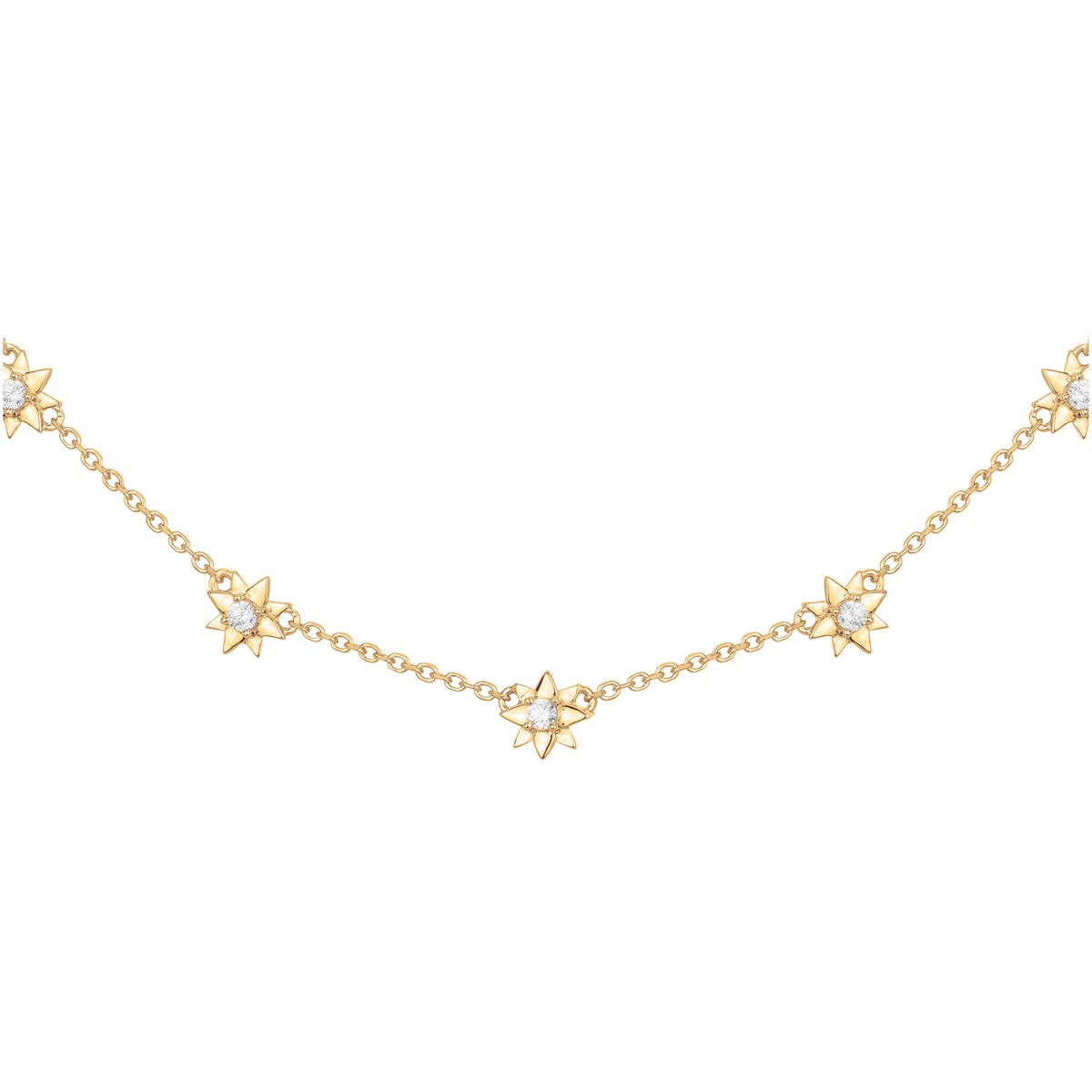 Collier en Plaqué Or avec oxyde de zirconium blanc