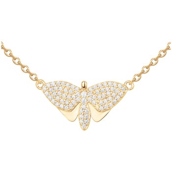 Collier en Plaqué Or avec oxyde de zirconium blanc