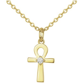 Collier en Plaqué Or avec oxyde de zirconium blanc