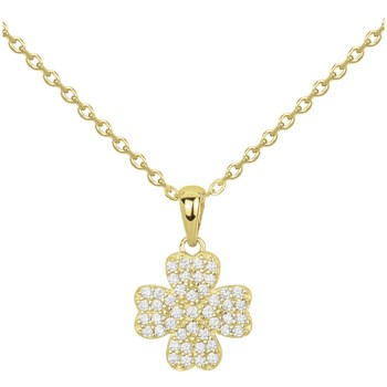 Collier en Plaqué Or avec oxyde de zirconium blanc