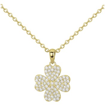 Collier en Plaqué Or avec oxyde de zirconium blanc