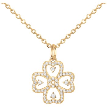 Collier en Plaqué Or avec oxyde de zirconium blanc